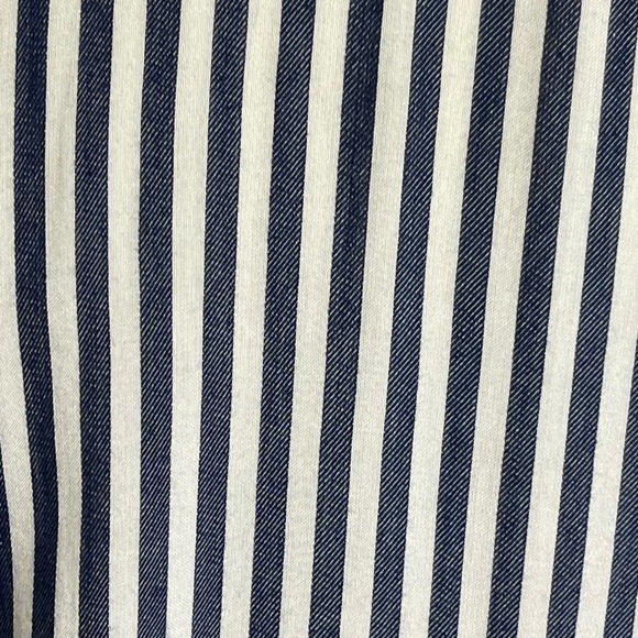 Ann Taylor Navy White Striped Balloon Sleeve Top Blouse - Size XXSP - Picture 11 of 15